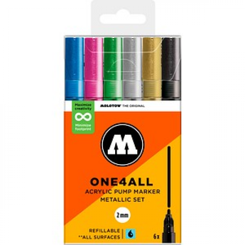 MOLOTOW One4All Acrylstifte farbsortiert 2,0 mm, 6 St.