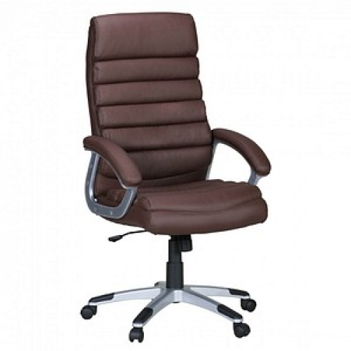 AMSTYLE Chefsessel, SPM1.038 Kunstleder braun, Gestell silber