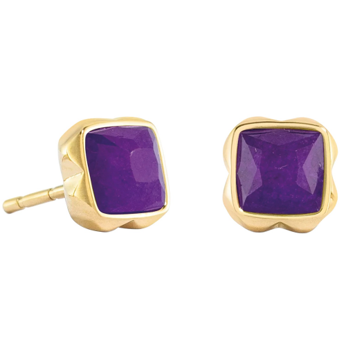 Coeur de Lion 1301/21-800 Damen-Ohrringe Ohrstecker Sugilith violett-gold