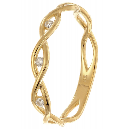 trendor 68415 Damen-Ring Gold 333/8K mit Zirkonias