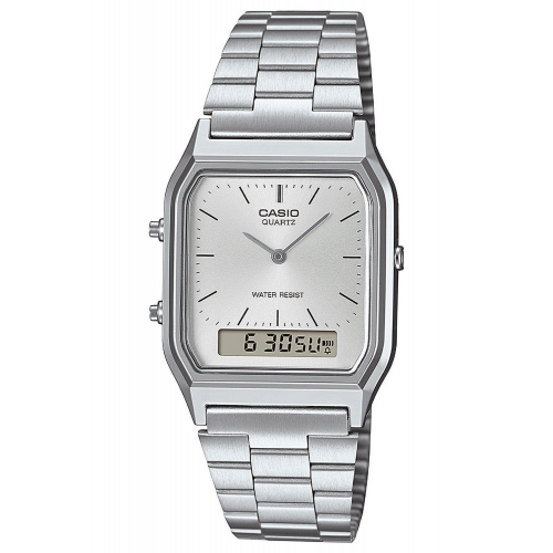 Casio AQ-230A-7AMQYES Collection Edgy Uhr Ana-Digi Stahl/Silberfarben