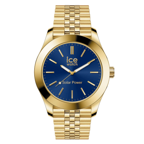 Ice-Watch 023798 Herrenuhr ICE Steel Solar M Gold Blau