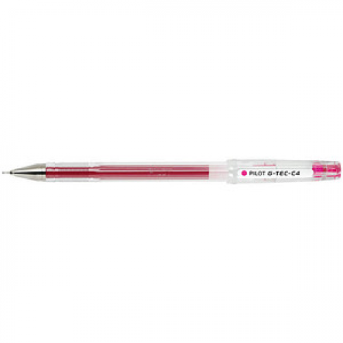 PILOT G-Tec C4 0.4 Gelschreiber transparent 0,4 mm, Schreibfarbe: pink, 1 St.