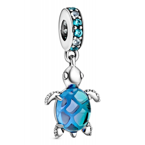 Pandora 798939C01 Charm-Anhänger Meeresschildkröte mit Muranoglas