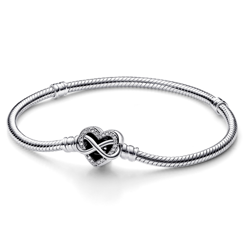 Pandora 592645C01 Damenarmband Silber Funkelndes Unendlichkeits-Herz