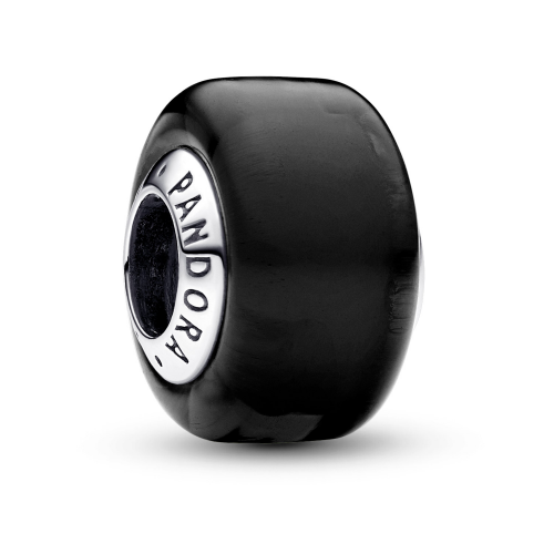 Pandora 793117C00 Charm Silber Muranoglas Schwarz Mini