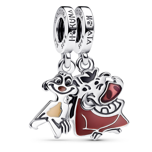 Pandora 793357C01 Charm-Anhänger Disney König der Löwen Timon & Pumbaa