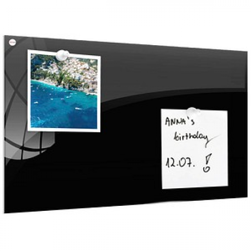 ALLboards Glas-Magnettafel 60,0 x 40,0 cm schwarz