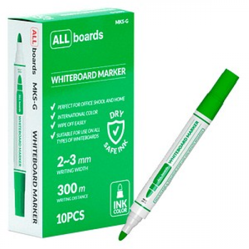 ALLboards Whiteboard-Marker-Set grün 2,0 - 3,0 mm, 10 St.