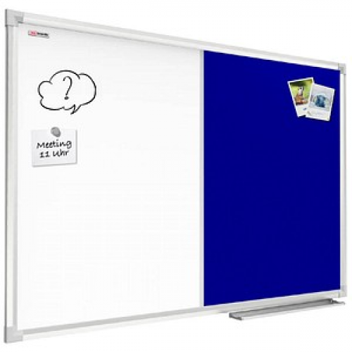 ALLboards Whiteboard-Pinnwand 120,0 x 90,0 cm Textil blau