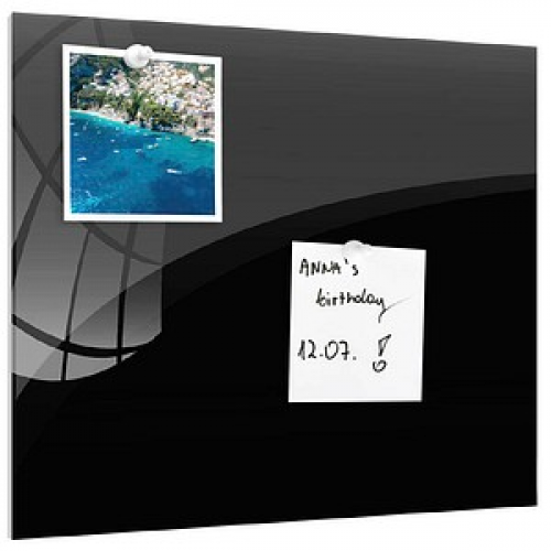 ALLboards Glas-Magnettafel 50,0 x 50,0 cm schwarz