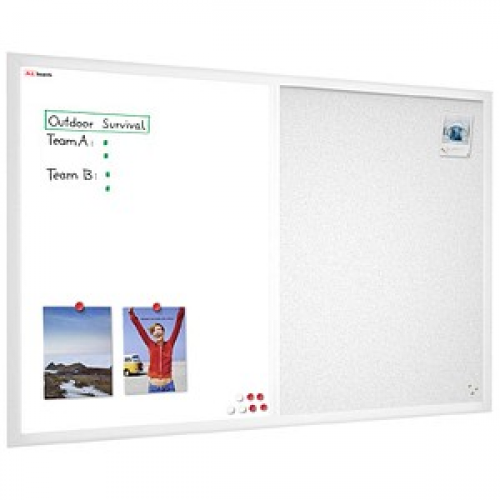 ALLboards Whiteboard-Pinnwand 90,0 x 60,0 cm Textil weiß