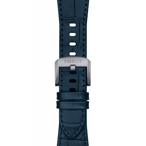 Tissot T852.047.701 Uhrenarmband Leder Dunkelblau für PRX Modelle