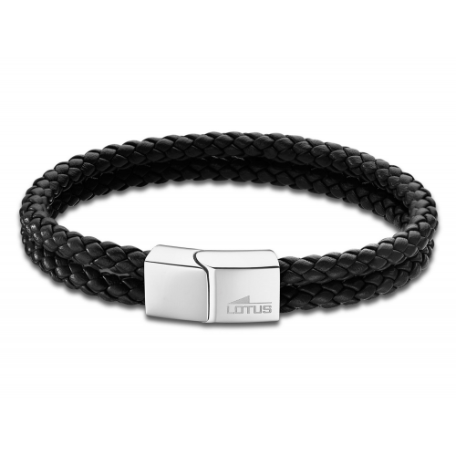 Lotus LS2011-2/1 Herren Leder-Armband Schwarz