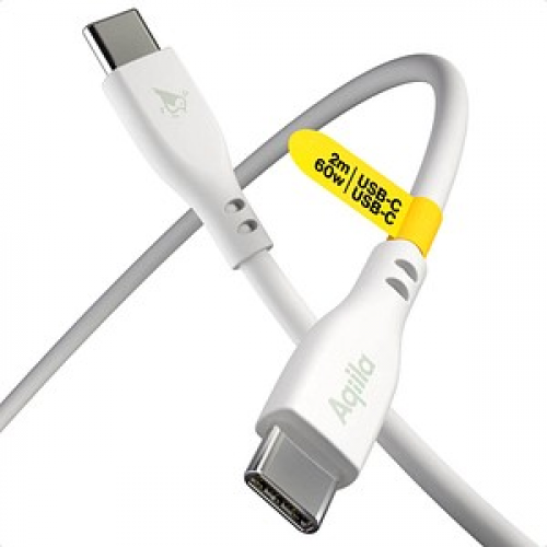 Aqiila® CS12 Ladekabel weiß, Kabellänge: 2,0 m, 60 Watt