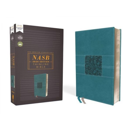 Zondervan - Nasb, Thinline Bible, Leathersoft, Teal, Red Letter Edition, 2020 Text, Comfort Print