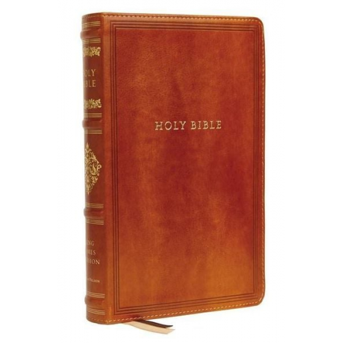 Thomas Nelson - Kjv, Sovereign Collection Bible, Personal Size, Leathersoft, Brown, Thumb Indexed, Red Letter Edition, Comfort Print