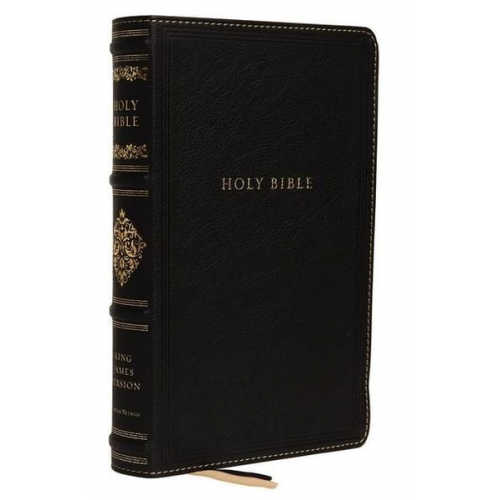 Thomas Nelson - Kjv, Sovereign Collection Bible, Personal Size, Genuine Leather, Black, Thumb Indexed, Red Letter Edition, Comfort Print