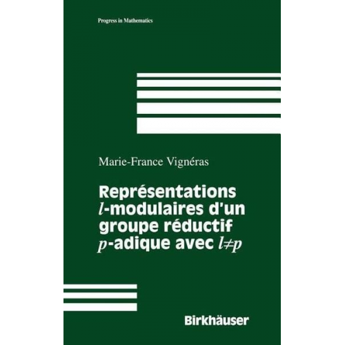 Marie-France Vigneras - Representations modulaires des groupes reductifs p-adiques. Representations cuspidales de GL(n)