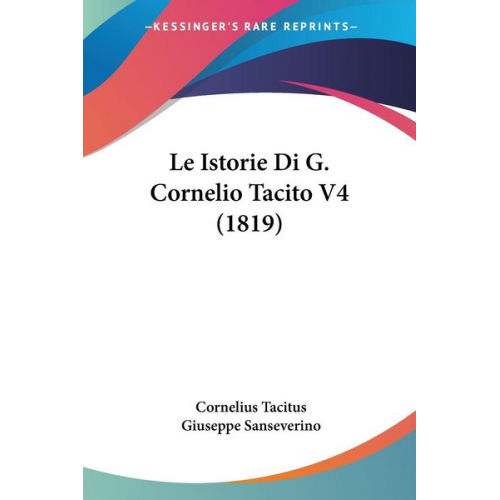 Cornelius Tacitus - Le Istorie Di G. Cornelio Tacito V4 (1819)