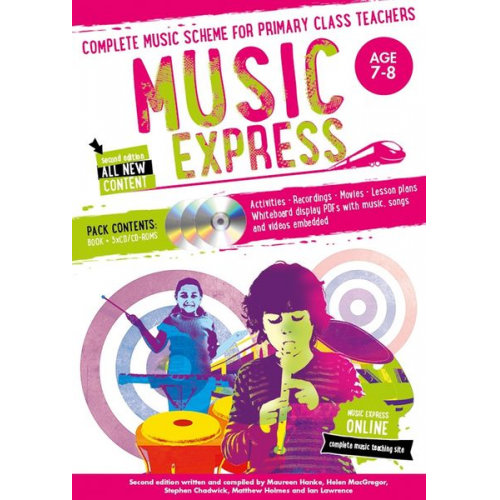 Maureen Hanke Stephen Chadwick Helen MacGregor Matthew Holmes Ian Lawrence - Music Express: Age 7-8 (Book + 3cds + DVD-Rom)