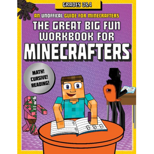 Sky Pony Press - The Great Big Fun Workbook for Minecrafters: Grades 3 & 4