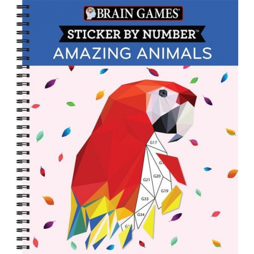 Publications International Ltd New Seasons Brain Games - Brain Games - Sticker by Number: Amazing Animals