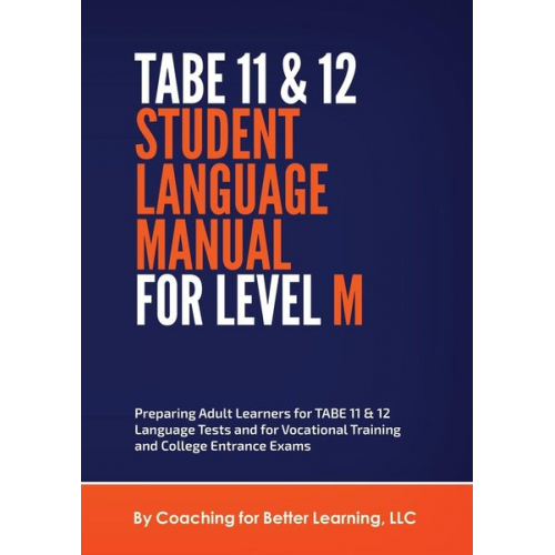 Cbl - Tabe 11 and 12 Student Language Manual For Level M