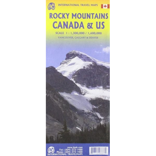 Rocky Mountains Canada & US 1:1 300 000 / 1:1 600 000