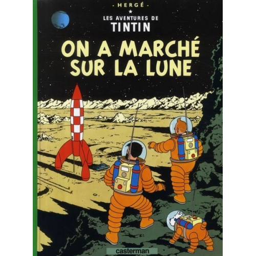 Hergé - Les Aventures de Tintin - On a marche sur la lune. Schritte auf dem Mond, französische Ausgabe