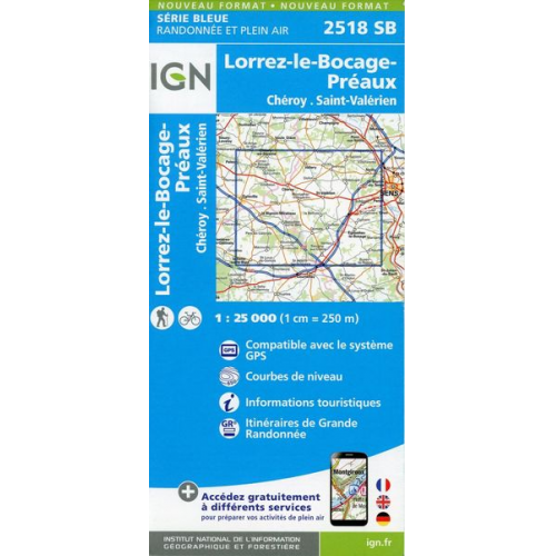 Collectif Ign - Lorrez-le-Bocage-Préaux Chéroy St-Valérien 1:25 000