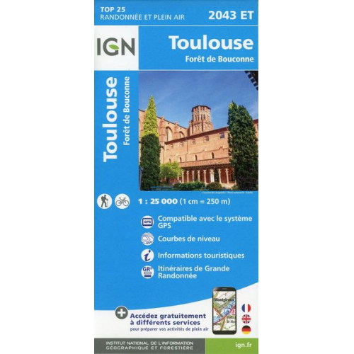 Collectif Ign - Toulouse.Forêt de Bouconne 1:25 000