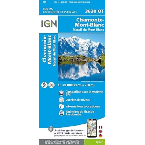 Collectif Ign - 3630OT Chamonix Mont Blanc 1 : 25 000