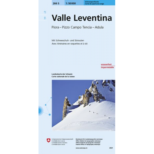 Swisstopo 1 : 50 000 Valle Leventina Ski