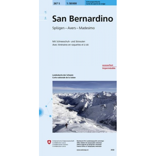 Swisstopo 1 : 50 000 San Bernardino Ski