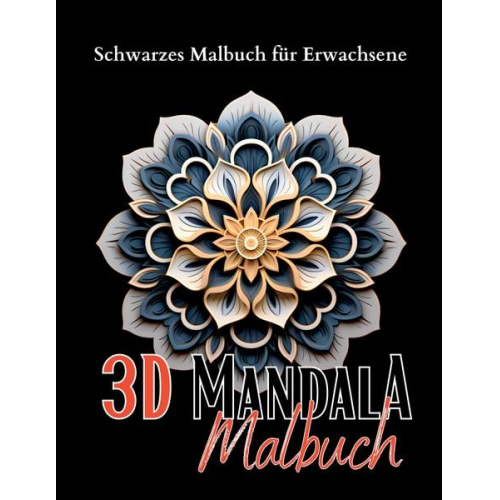 Lucy´s Schwarze Malbücher - Schwarzes „3D Malbuch für Erwachsene“.