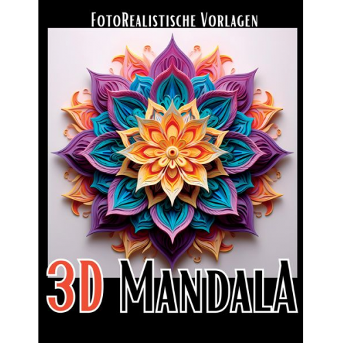 Lucy´s Schwarze Malbücher - 3D Mandala Malbuch „Black & White“