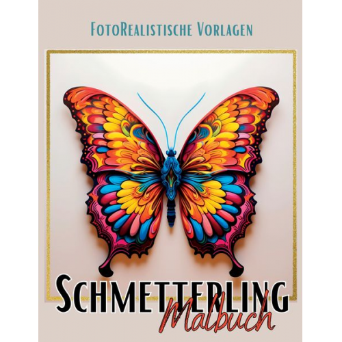 Lucy´s Schwarze Malbücher - Malbuch Schmetterling „Fotorealistisch“.