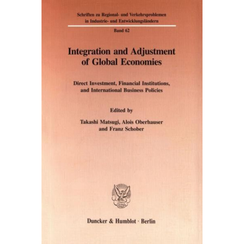 Integration and Adjustment of Global Economies.