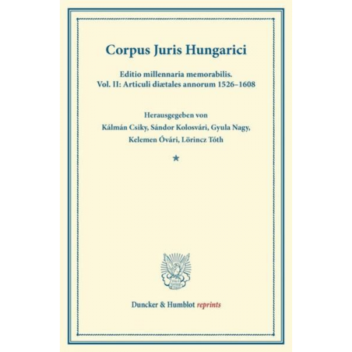 Corpus Juris Hungarici.