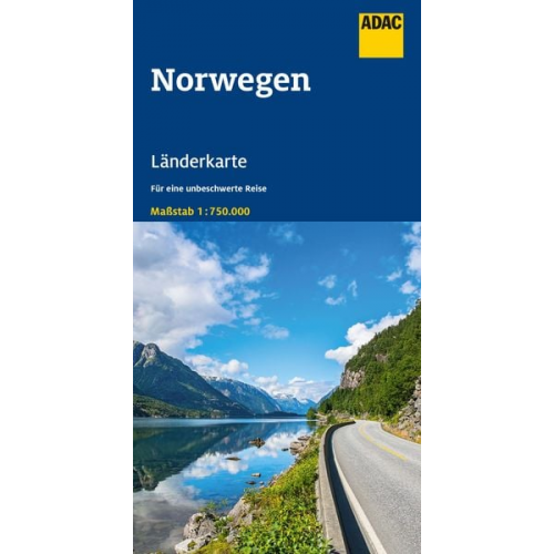 ADAC LänderKarte Norwegen 1:750 000, LZ bis 2025