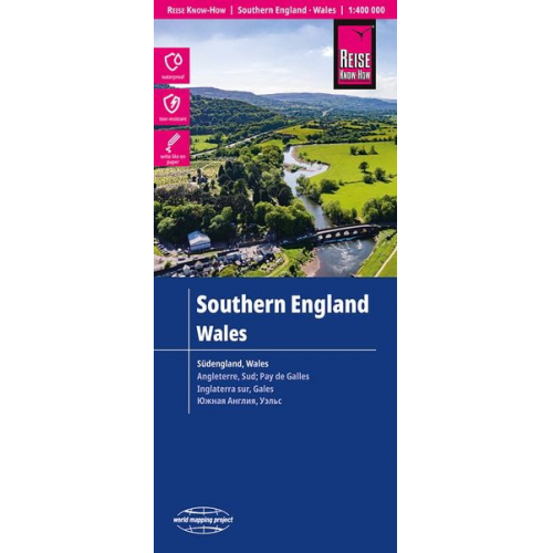 Reise Know-How Verlag Peter Rump - Reise Know-How Landkarte Südengland, Wales (1:400.000)