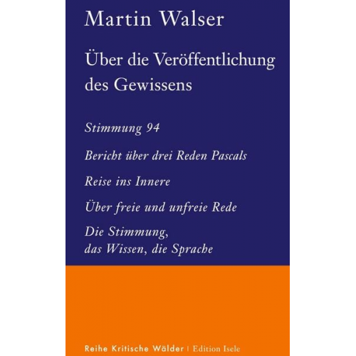 Martin Walser - Über die Veröffentlichung des Gewissens