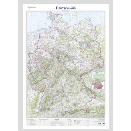 Deutschland auf einen Blick! Landschaftskarte 1:750 000