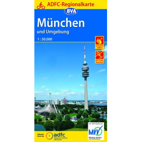 ADFC-Regionalkarte München und Umgebung, 1:75.000