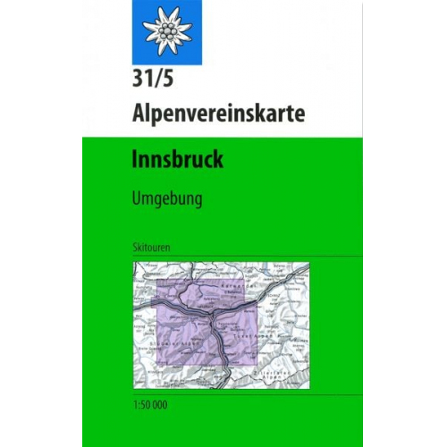 DAV Alpenvereinskarte 31/5 Innsbruck und Umgebung 1 : 50 000 Skirouten