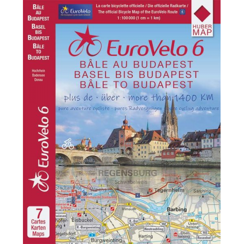 EuroVelo 6 (Basel - Budapest) 1: 100 000