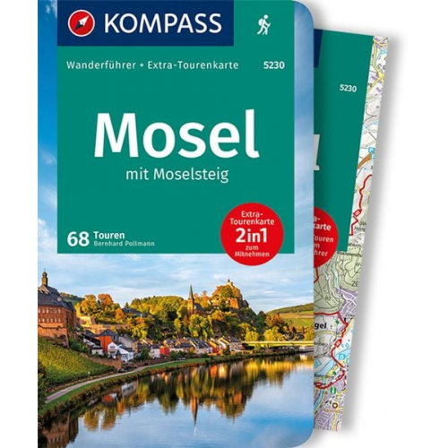 Bernhard Pollmann - KOMPASS Wanderführer Mosel mit Moselsteig, 68 Touren