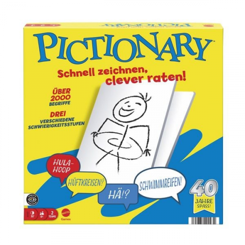 Pictionary Familienbrettspiel für Kinder und Erwachsene und Spieleabende mit a