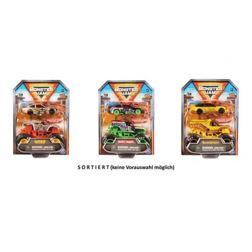 MNJ Monster Jam Truck & Racecar 2-Pack